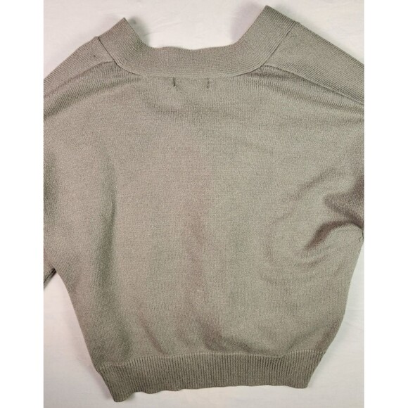 Women’s Philosophy Button Front Long Sleeve Grey/Green Cardigan Medium - Picture 7 of 11